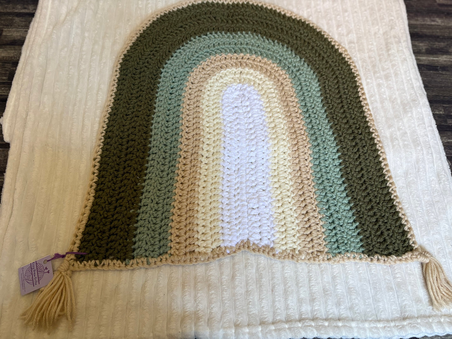 Green Rainbow Baby Lovey