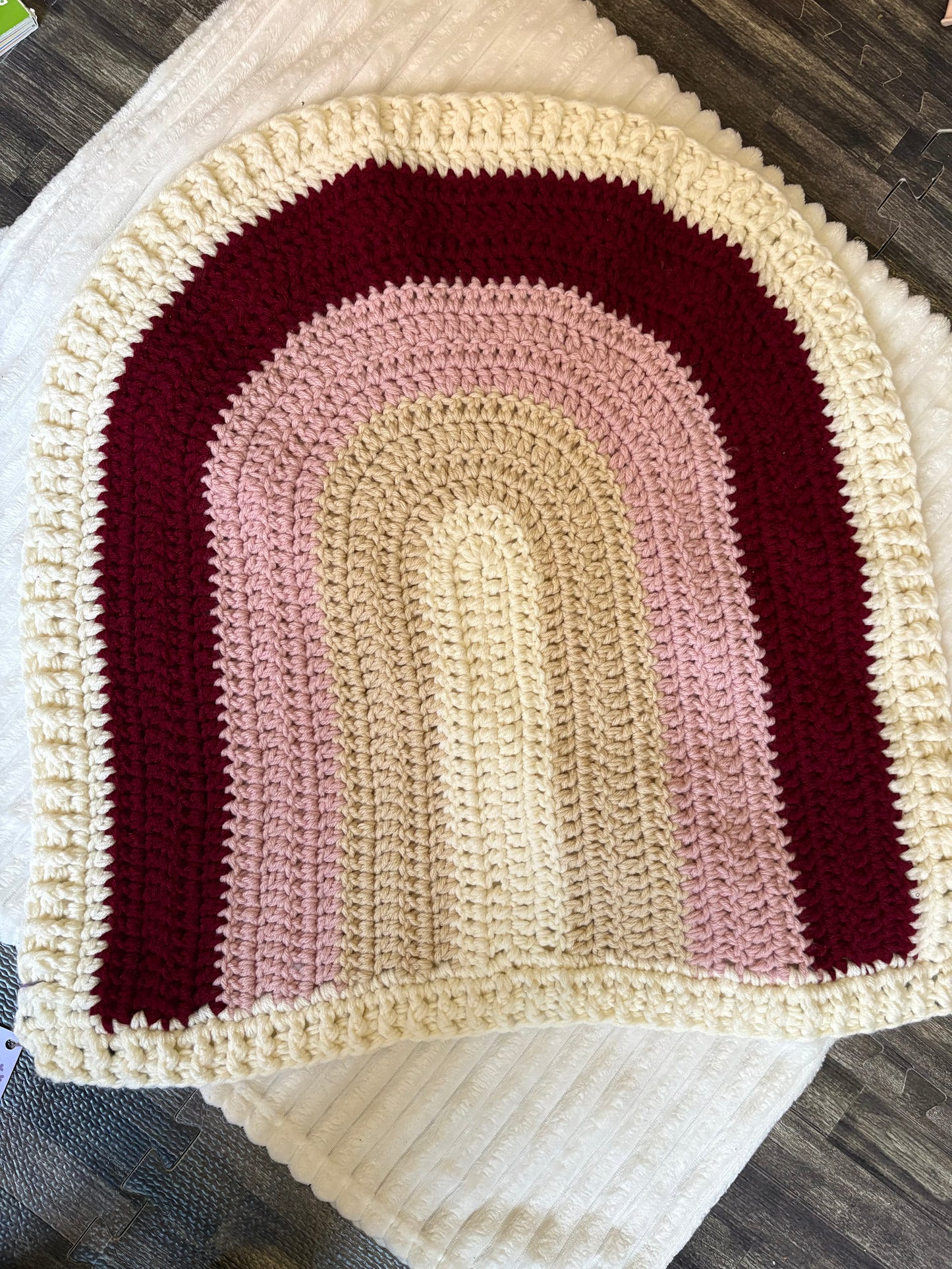 Pink Rainbow Lovey Blanket