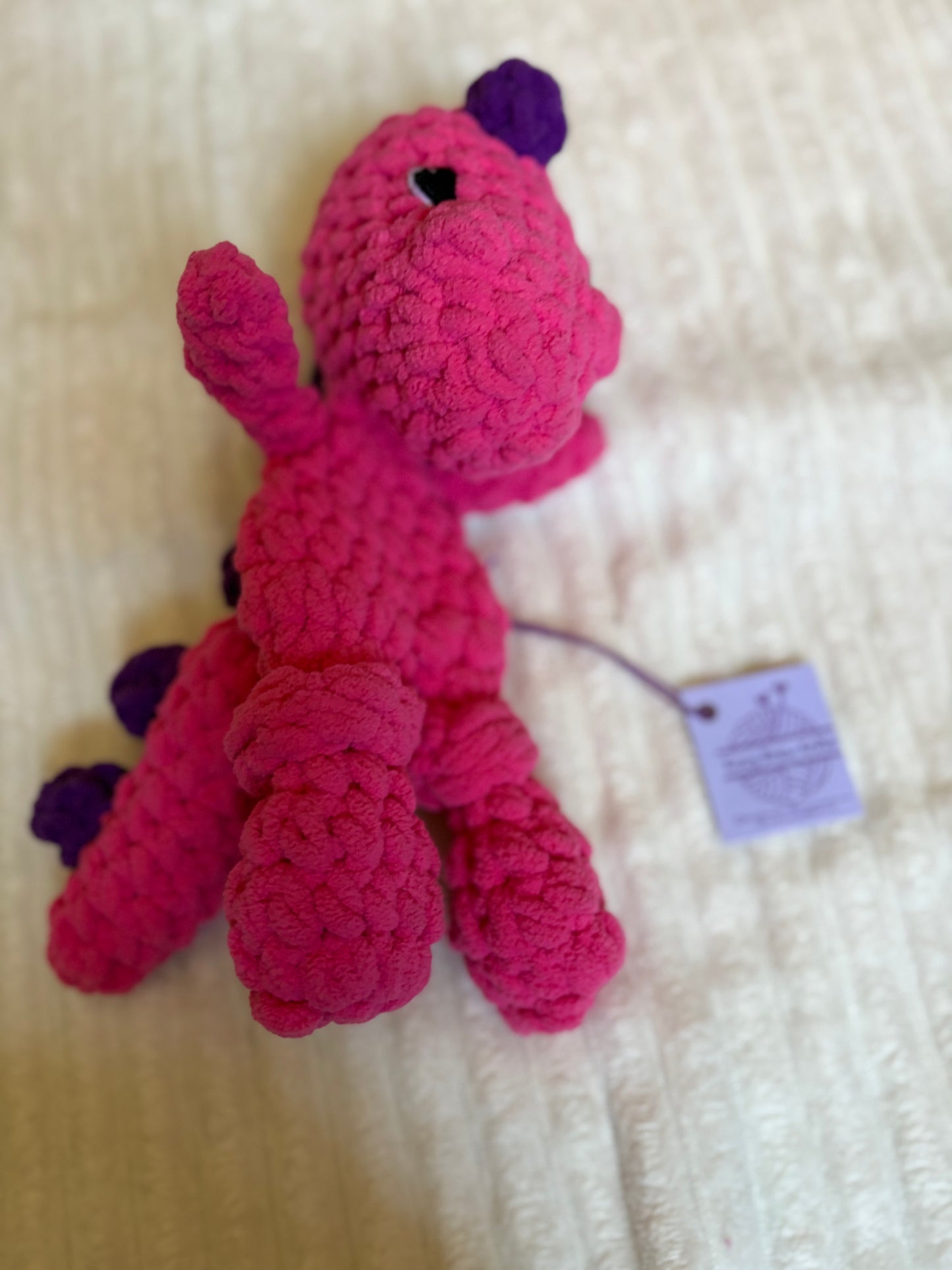 Mini Dino Lovey (pink)
