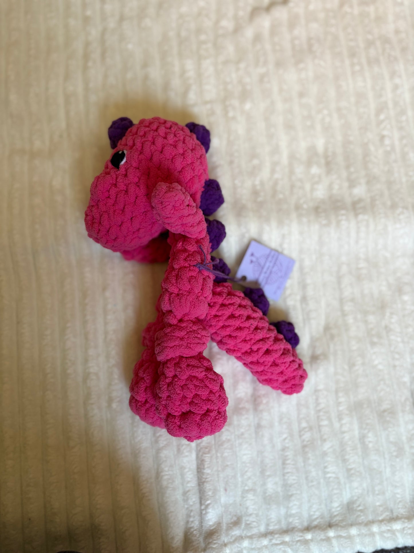 Mini Dino Lovey (pink)