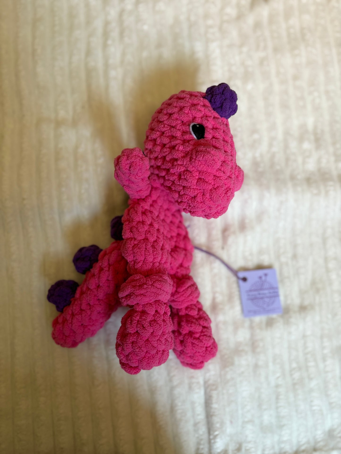 Mini Dino Lovey (pink)