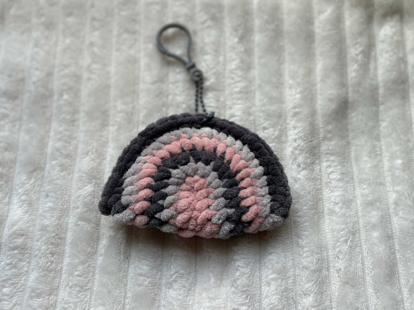 Rainbow Keychain (pink & gray)