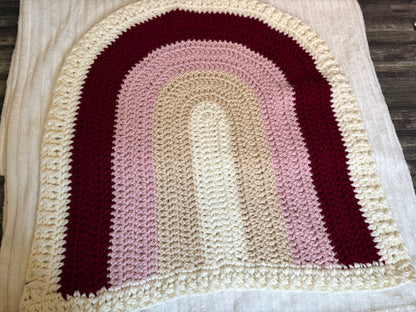Pink Rainbow Lovey Blanket