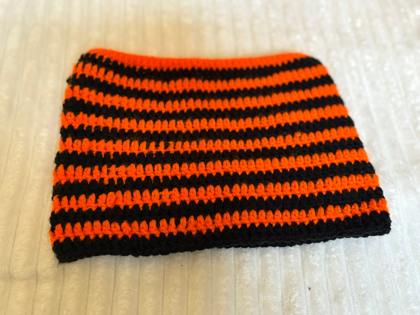 Cat Ear Beanie (Orange & Black)