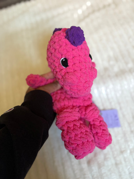 Mini Dino Lovey (pink)