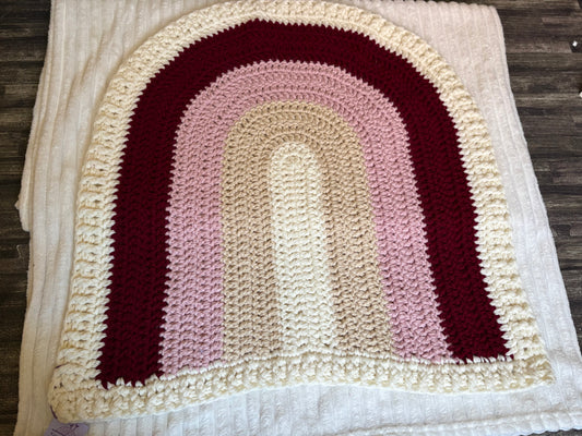 Pink Rainbow Lovey Blanket