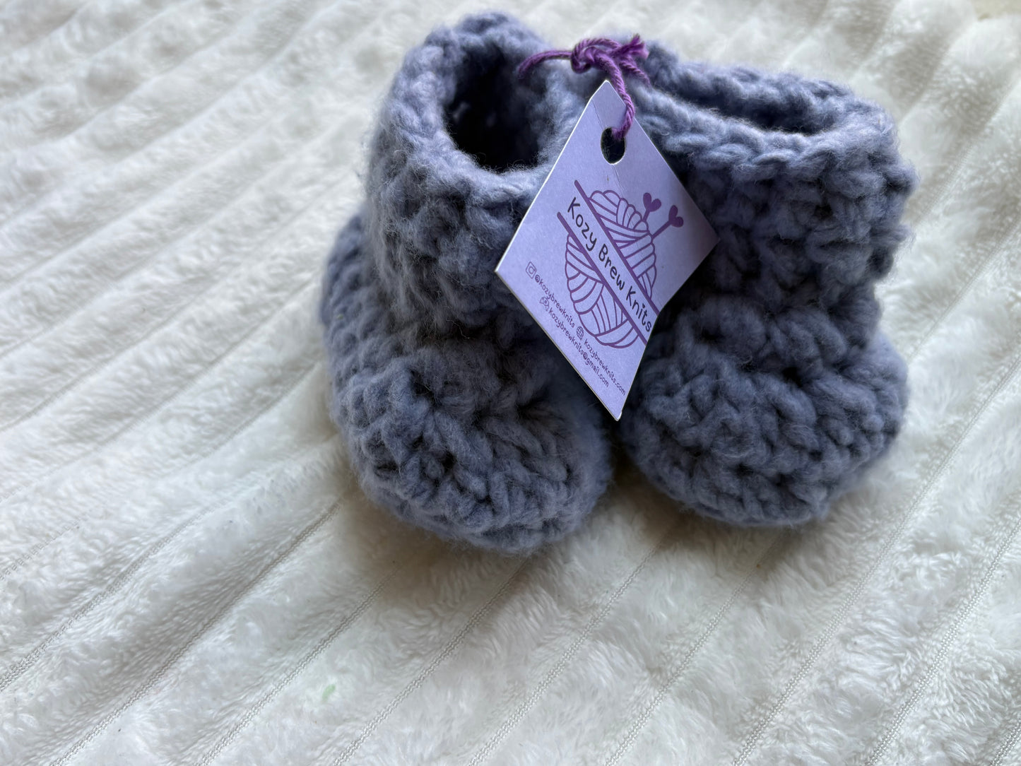 Baby Booties (0-3 months) (Juniper)