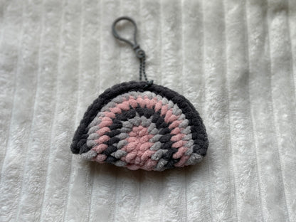 Rainbow Keychain (pink & gray)