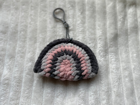 Rainbow Keychain (pink & gray)