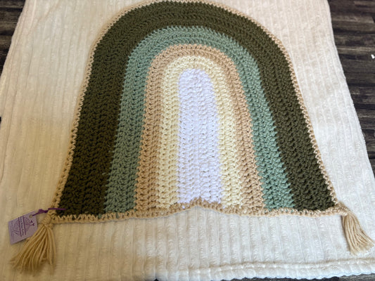 Green Rainbow Baby Lovey