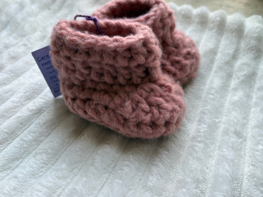 Baby Booties (0-3 months)(Poppy)