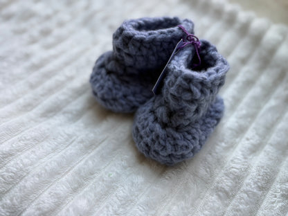 Baby Booties (0-3 months) (Juniper)