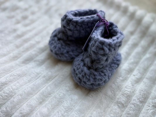 Baby Booties (0-3 months) (Juniper)