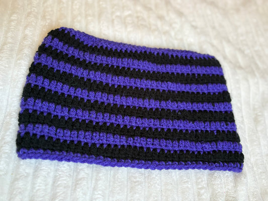 Cat Ear Beanie ( Purple & Black)